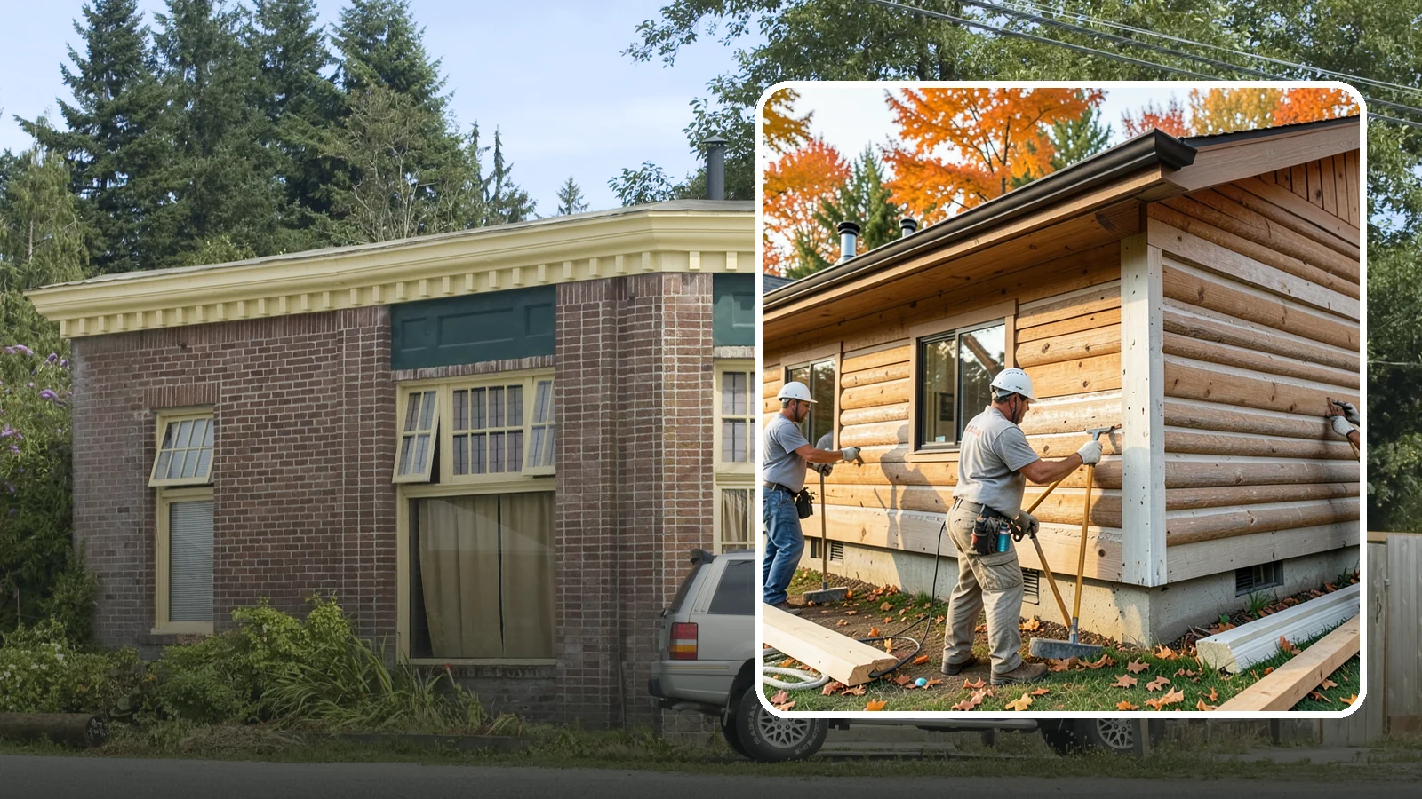 Log Siding Installation in Hamilton, Skagit County, WA - We install log siding that gives homes an authentic cabin appearance without full log construction.