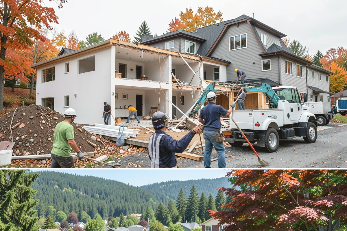 Log Siding Installation in Index, Snohomish County, WA - Dry summer months allow stains and sealers to cure fully before the wet season sets in.