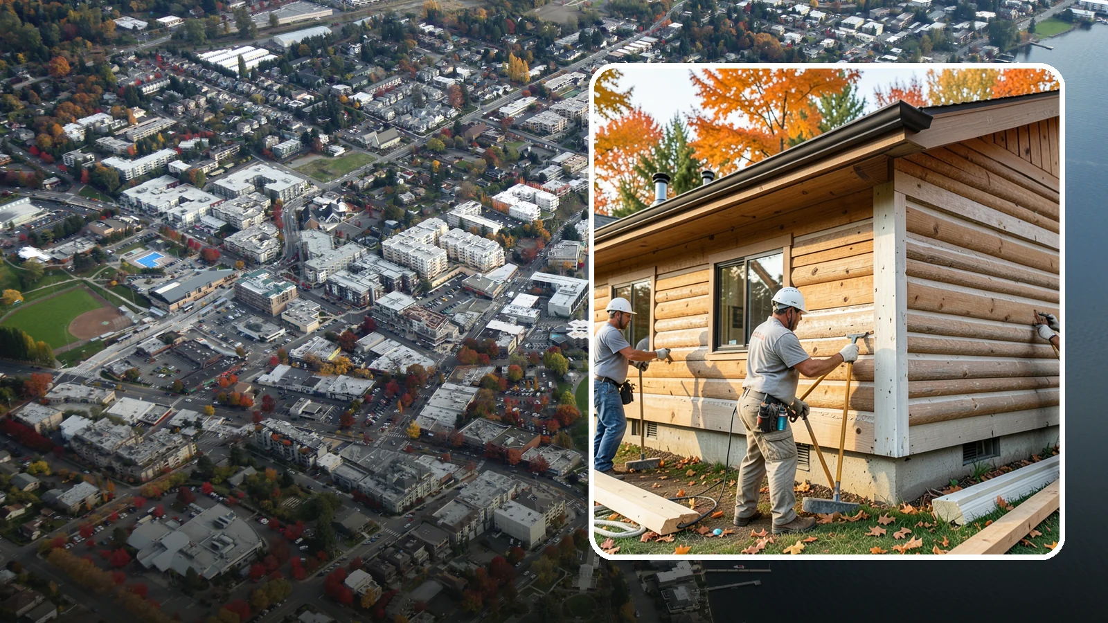 Log Siding Installation in Kirkland, King County, WA - We install log siding that gives homes an authentic cabin appearance without full log construction.
