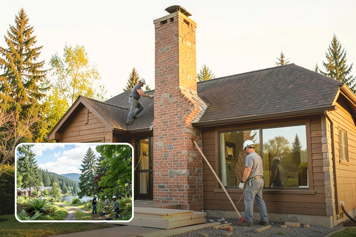 Log Siding Installation in Lake Forest Park, King County, WA - Authentic cabin look on a standard framed home