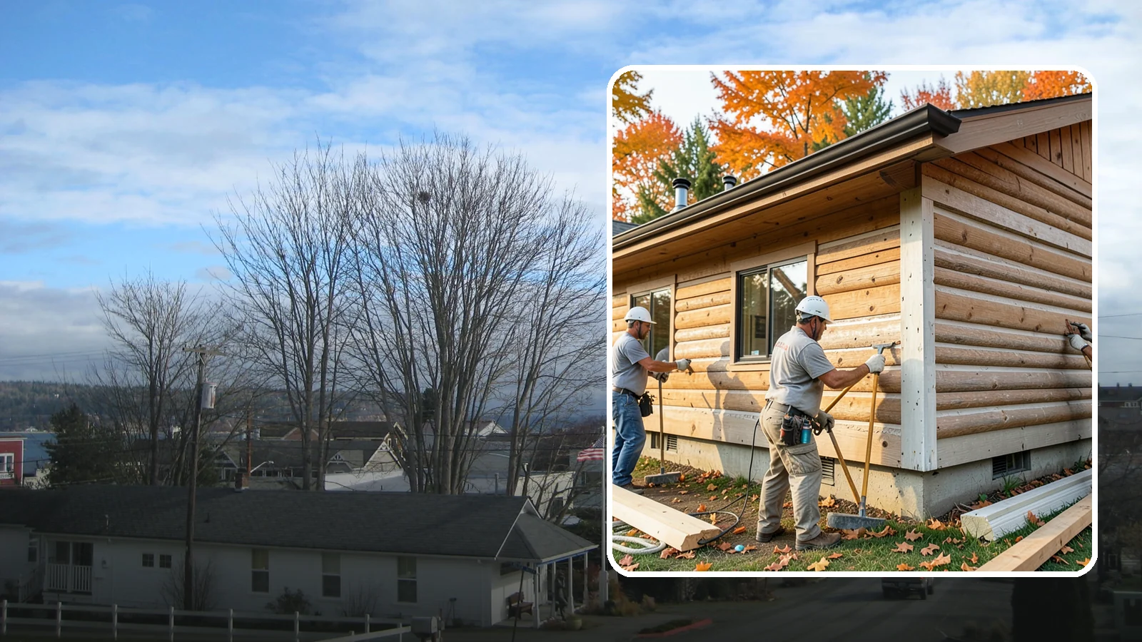 Log Siding Installation in Langley, Island County, WA - We install log siding that gives homes an authentic cabin appearance without full log construction.