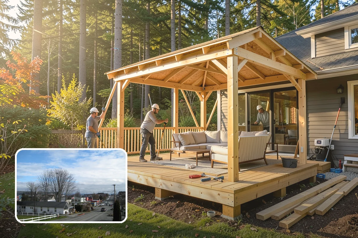 Log Siding Installation in Langley, Island County, WA - Authentic cabin look on a standard framed home