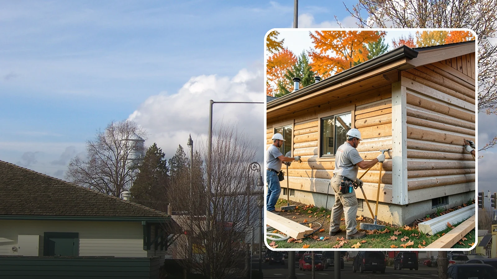 Log Siding Installation in Marysville, Snohomish County, WA - We install log siding that gives homes an authentic cabin appearance without full log construction.