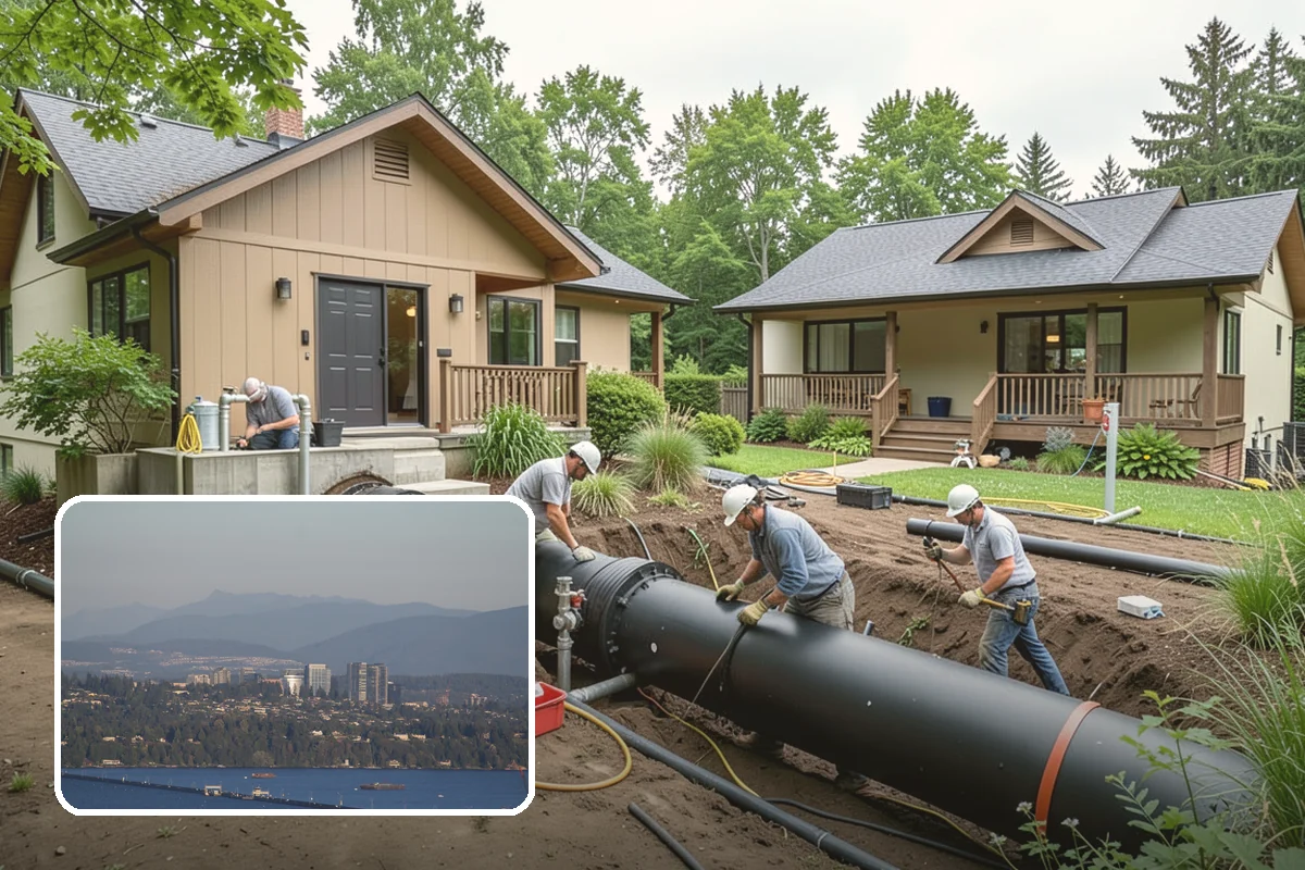 Log Siding Installation in Medina, King County, WA - Authentic cabin look on a standard framed home