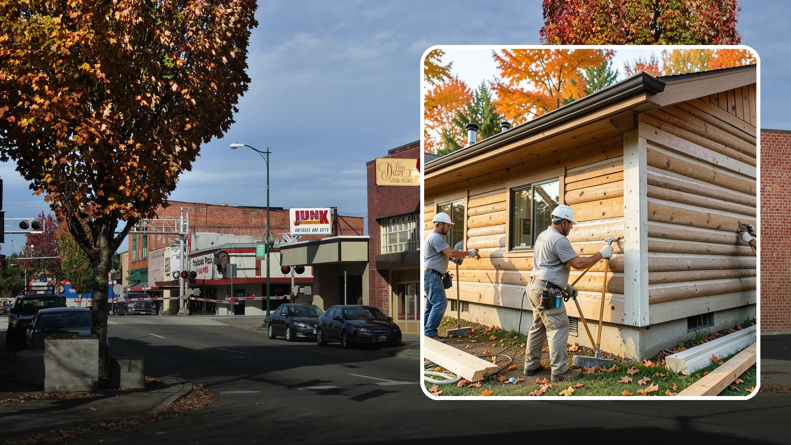 Log Siding Installation in Puyallup, Pierce County, WA - We install log siding that gives homes an authentic cabin appearance without full log construction.