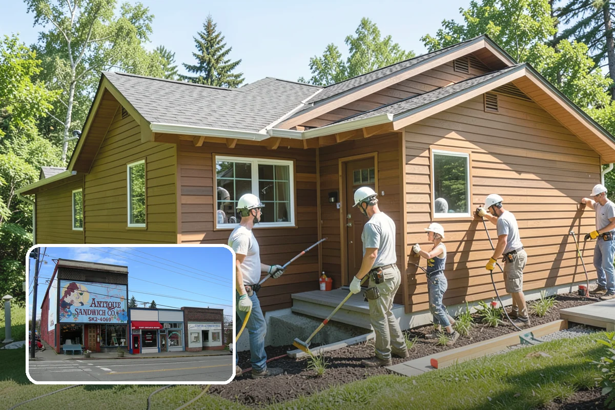 Log Siding Installation in Ruston, Pierce County, WA - Authentic cabin look on a standard framed home