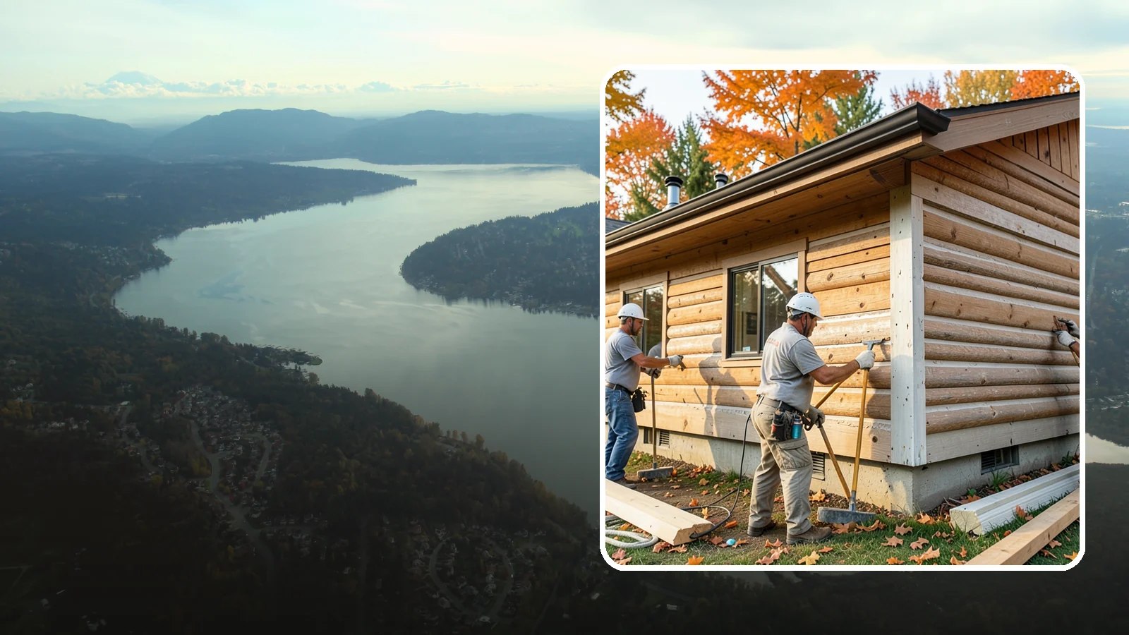 Log Siding Installation in Sammamish, King County, WA - We install log siding that gives homes an authentic cabin appearance without full log construction.