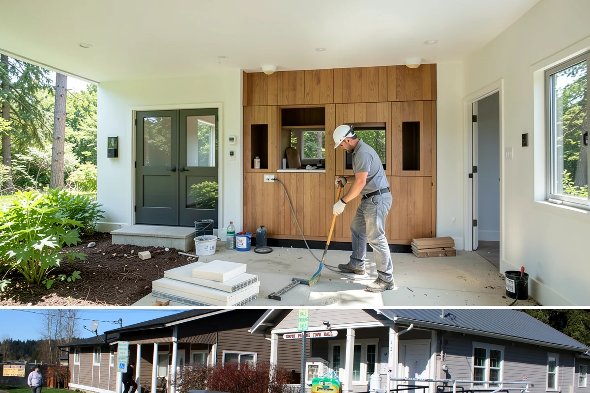 Log Siding Installation in South Prairie, Pierce County, WA - Dry summer months allow stains and sealers to cure fully before the wet season sets in.
