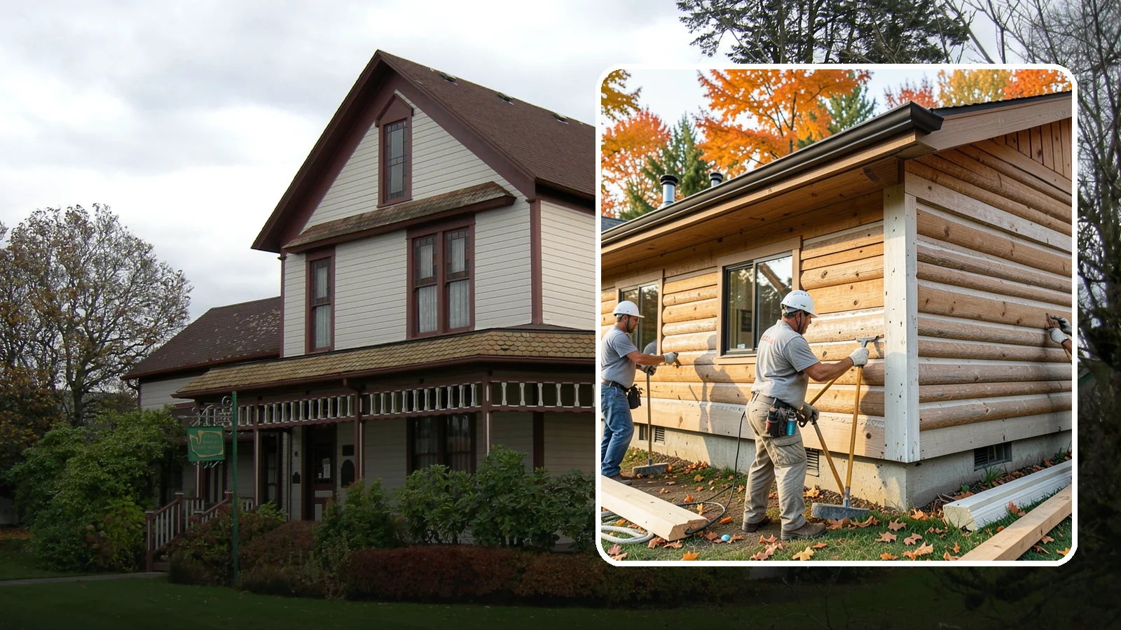 Log Siding Installation in Sumner, Pierce County, WA - We install log siding that gives homes an authentic cabin appearance without full log construction.