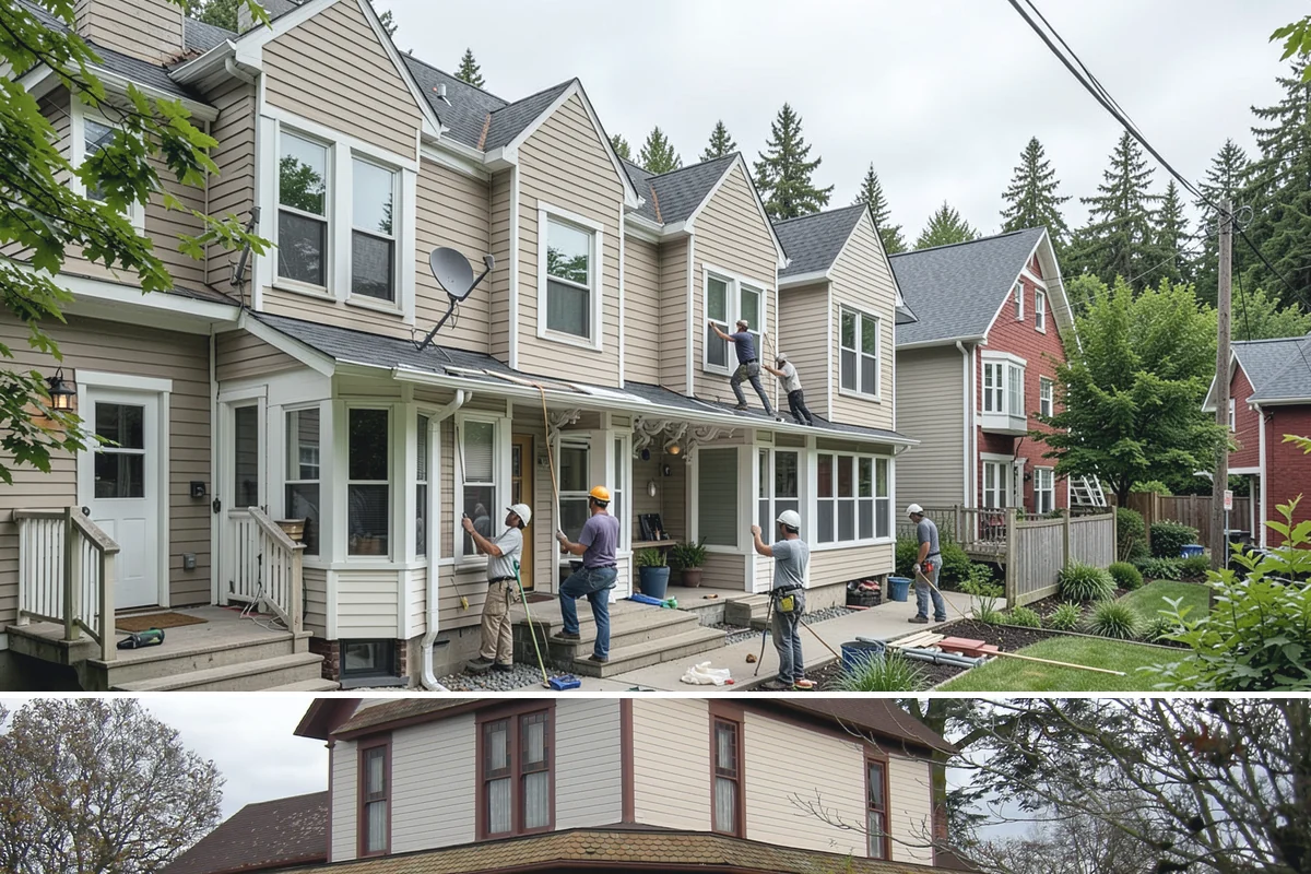 Log Siding Installation in Sumner, Pierce County, WA - Dry summer months allow stains and sealers to cure fully before the wet season sets in.