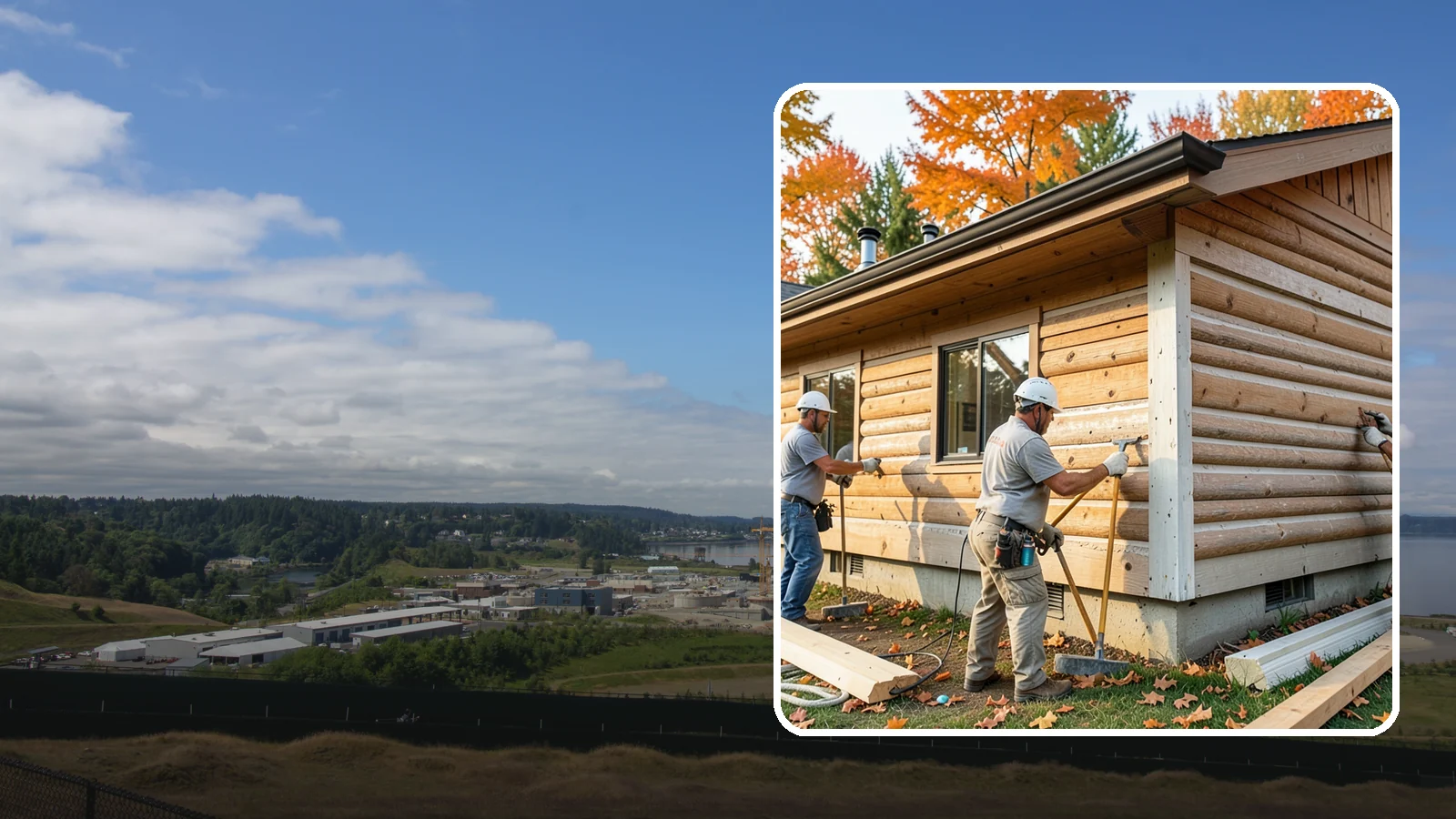 Log Siding Installation in University Place, Pierce County, WA - We install log siding that gives homes an authentic cabin appearance without full log construction.