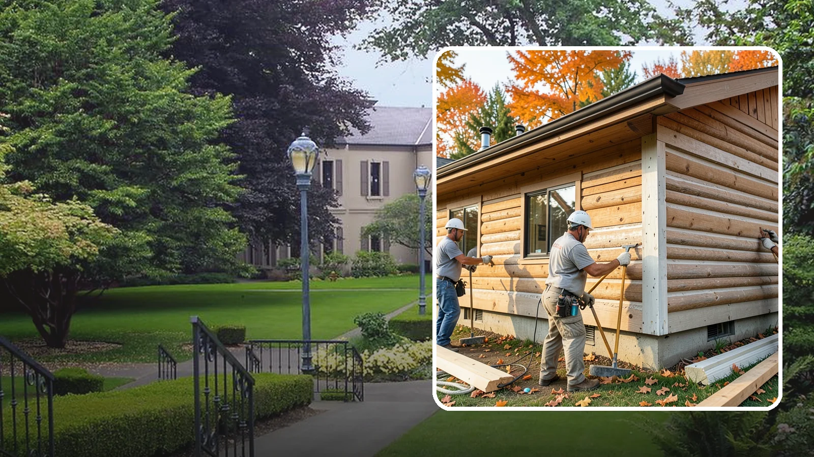 Log Siding Installation in Woodinville, King County, WA - We install log siding that gives homes an authentic cabin appearance without full log construction.