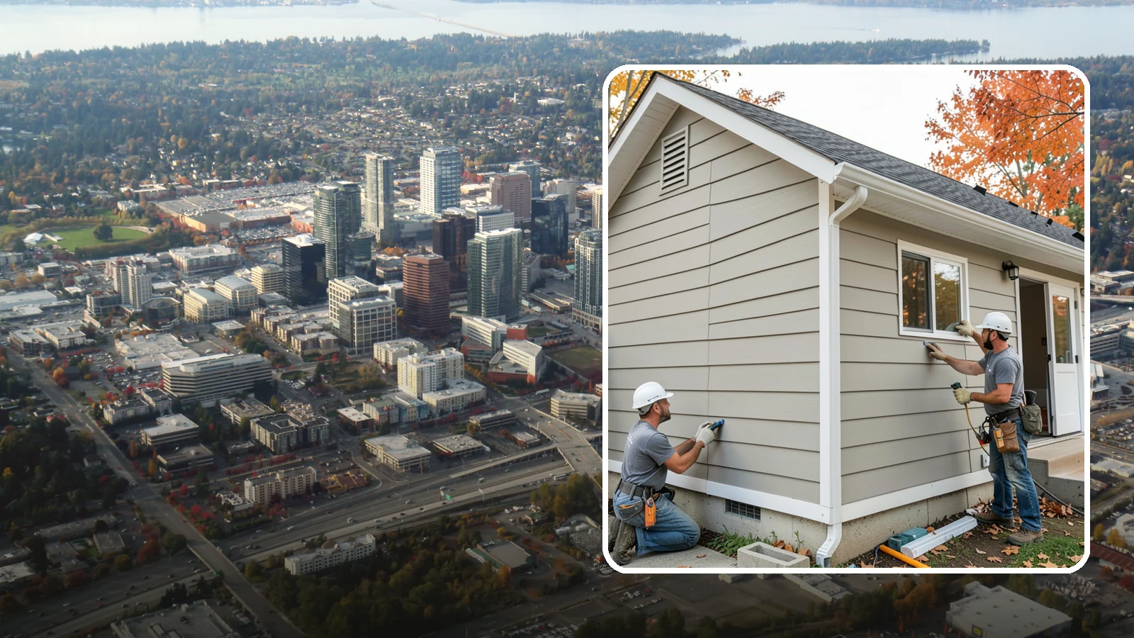 LP SmartSide Installation in Bellevue, King County, WA - We install LP SmartSide engineered siding, treated to withstand the moisture, fungus, and pests common to Puget Sound.