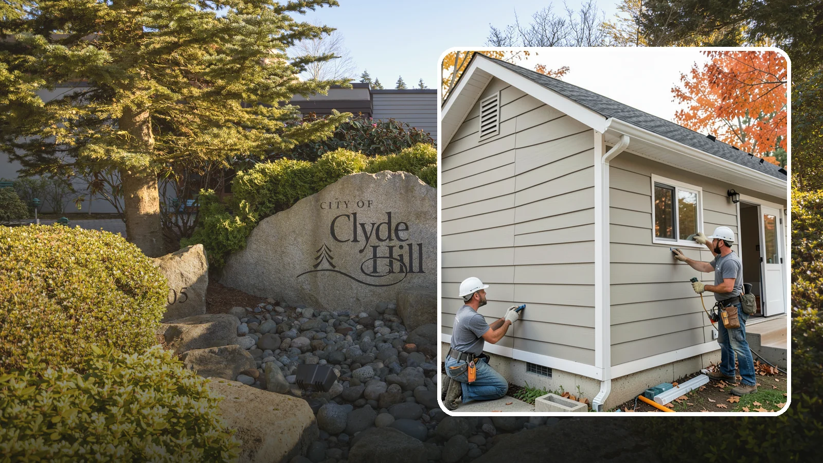 LP SmartSide Installation in Clyde Hill, King County, WA - We install LP SmartSide engineered siding, treated to withstand the moisture, fungus, and pests common to Puget Sound.