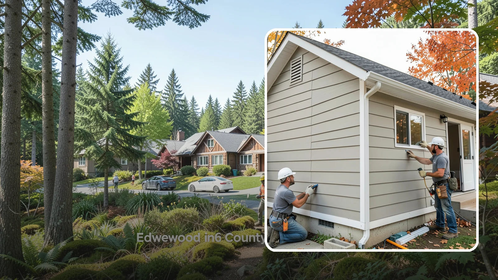 LP SmartSide Installation in Edgewood, Pierce County, WA - We install LP SmartSide engineered siding, treated to withstand the moisture, fungus, and pests common to Puget Sound.