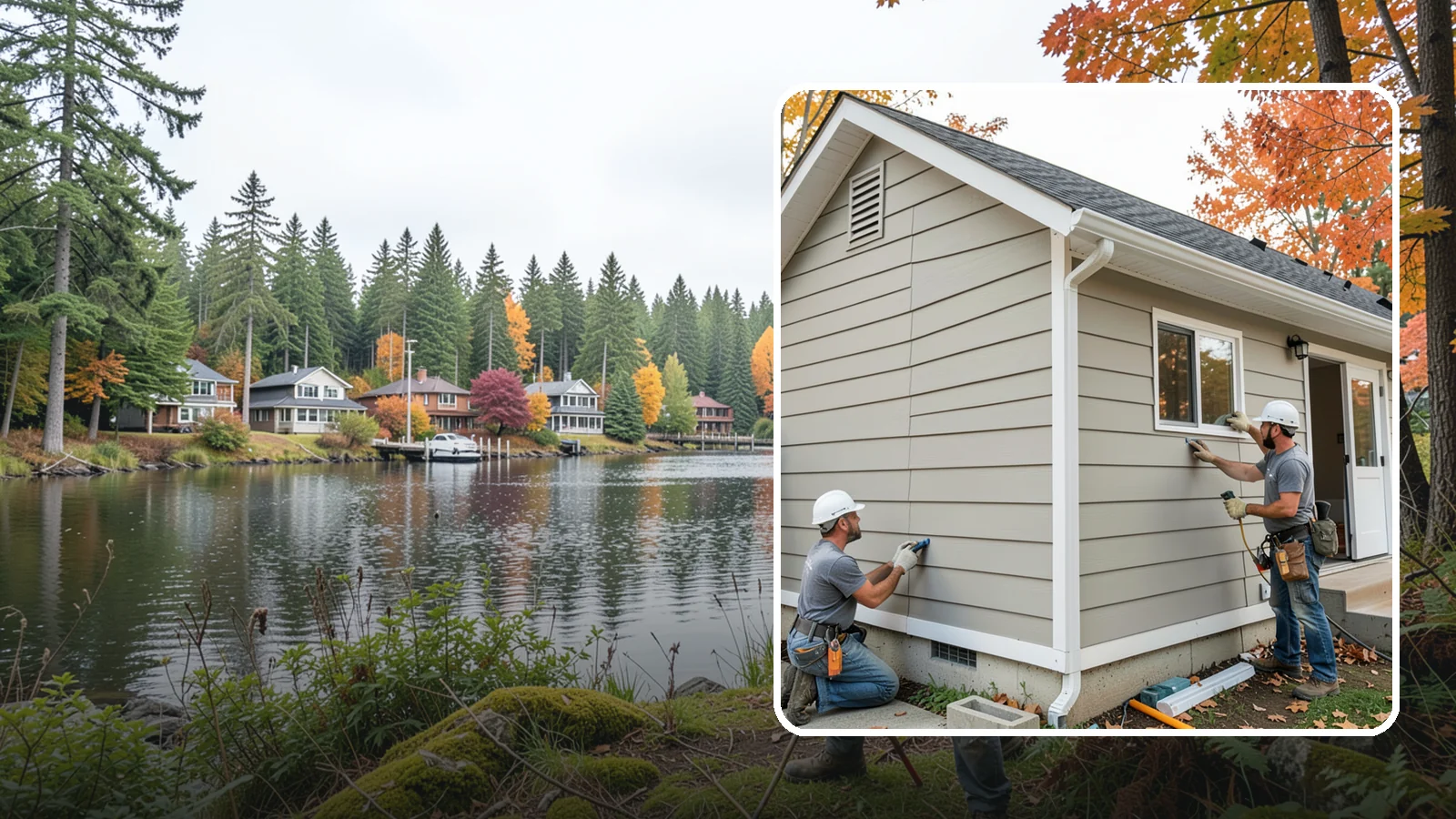 LP SmartSide Installation in La Conner, Skagit County, WA - We install LP SmartSide engineered siding, treated to withstand the moisture, fungus, and pests common to Puget Sound.