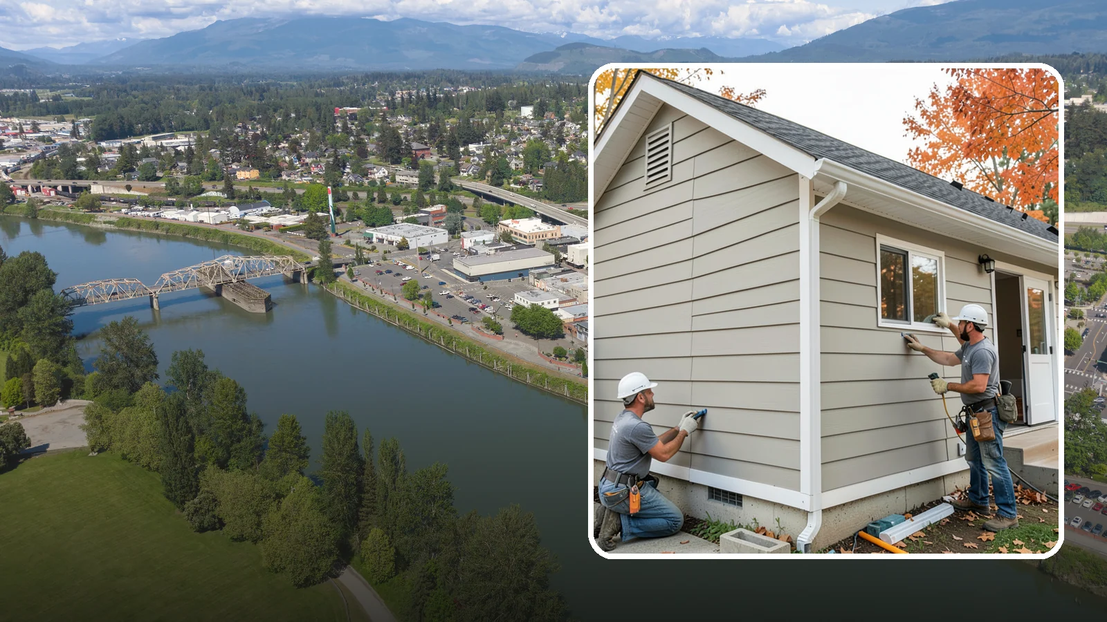 LP SmartSide Installation in Mount Vernon, Skagit County, WA - We install LP SmartSide engineered siding, treated to withstand the moisture, fungus, and pests common to Puget Sound.