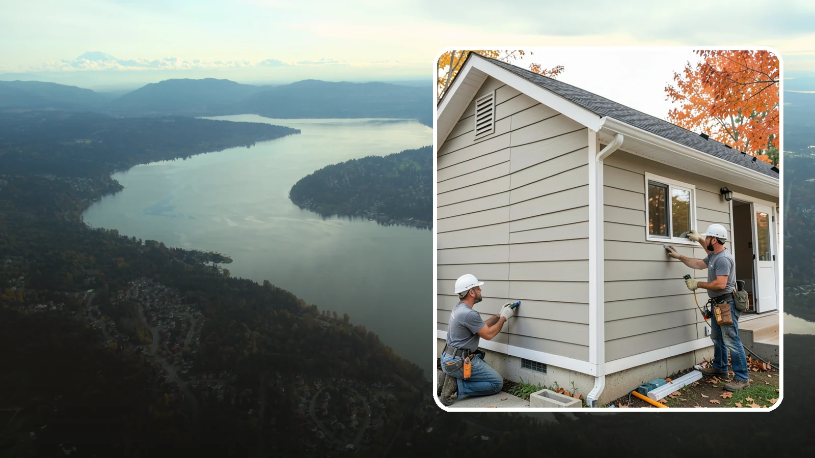 LP SmartSide Installation in Sammamish, King County, WA - We install LP SmartSide engineered siding, treated to withstand the moisture, fungus, and pests common to Puget Sound.