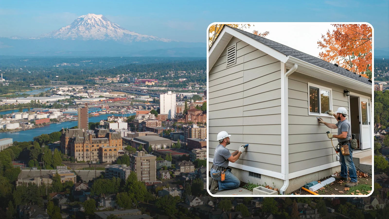 LP SmartSide Installation in Tacoma, Pierce County, WA - We install LP SmartSide engineered siding, treated to withstand the moisture, fungus, and pests common to Puget Sound.