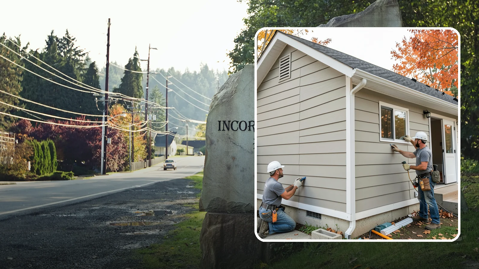 LP SmartSide Installation in Wilkeson, Pierce County, WA - We install LP SmartSide engineered siding, treated to withstand the moisture, fungus, and pests common to Puget Sound.