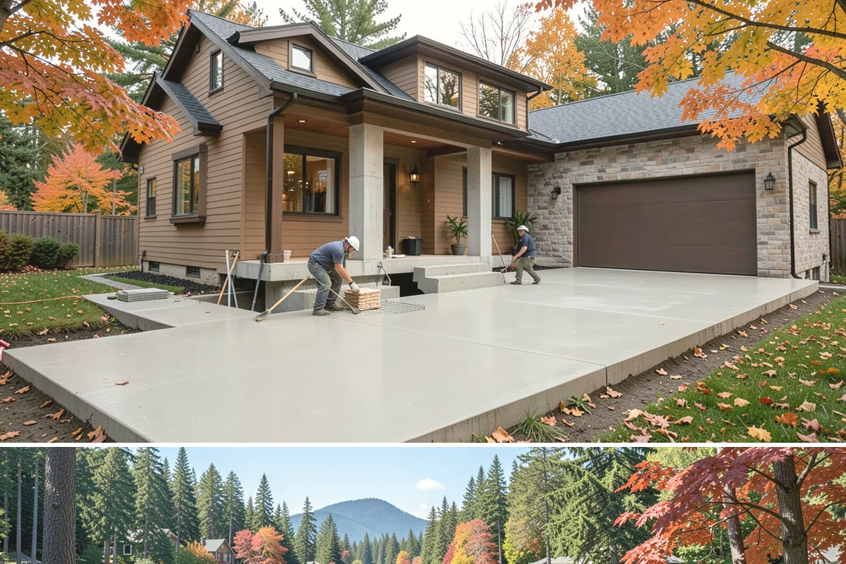 Luxury Home Construction in Covington, King County, WA - Intricate exterior stone, glass, and roofing go best in the stable summer window, so we plan those phases for dry months.