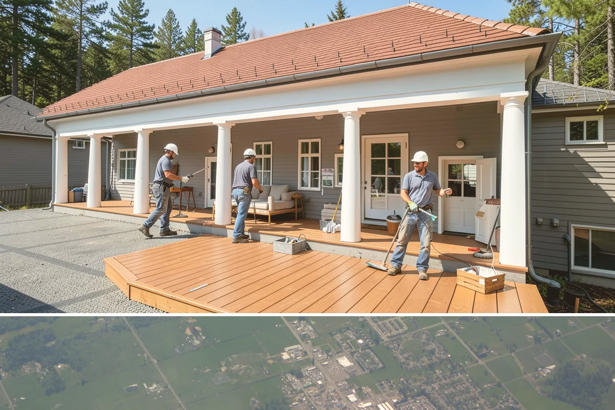 Luxury Home Construction in Enumclaw, King County, WA - Intricate exterior stone, glass, and roofing go best in the stable summer window, so we plan those phases for dry months.