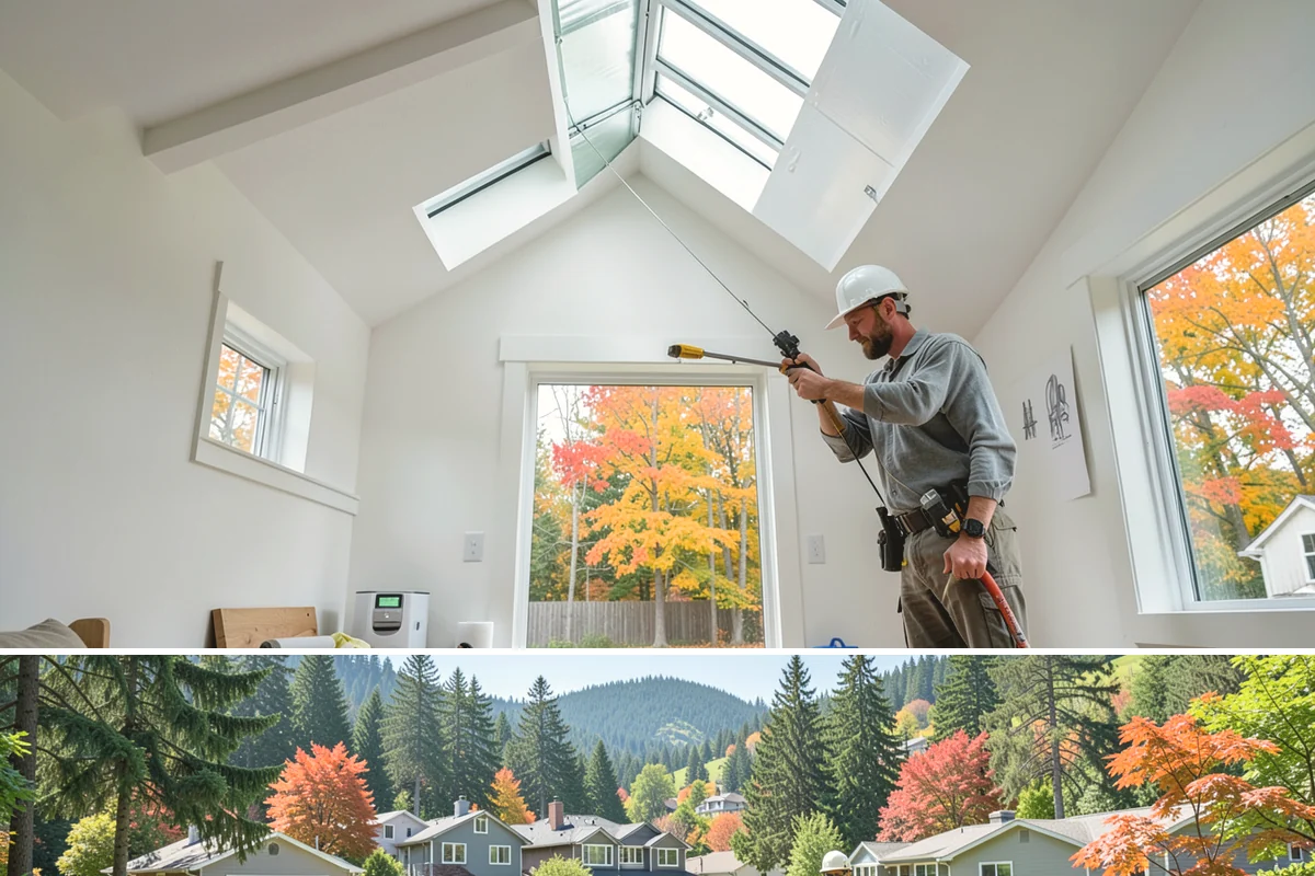 Luxury Home Construction in Fircrest, Pierce County, WA - Intricate exterior stone, glass, and roofing go best in the stable summer window, so we plan those phases for dry months.
