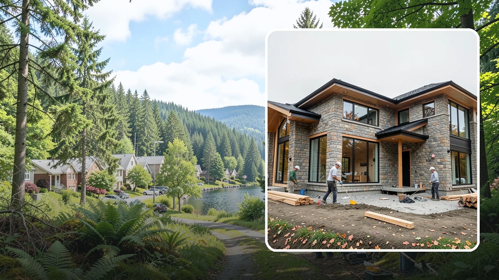 Luxury Home Construction in Lake Forest Park, King County, WA - High-end custom residences with premium materials, craftsmanship, and architectural detail.