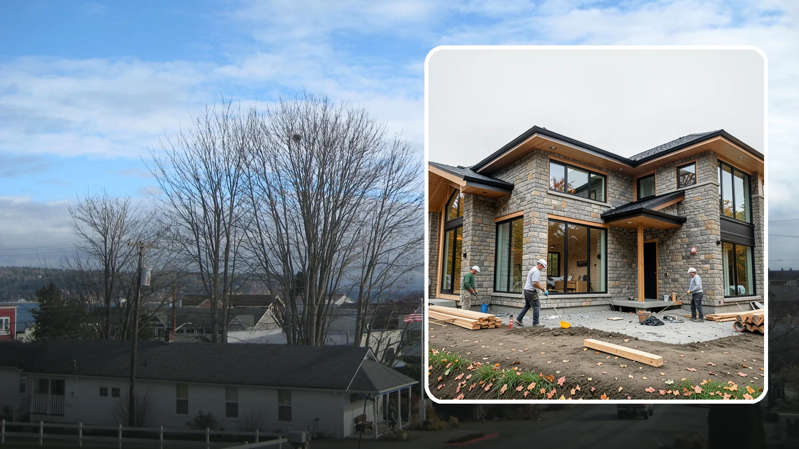 Luxury Home Construction in Langley, Island County, WA - High-end custom residences with premium materials, craftsmanship, and architectural detail.