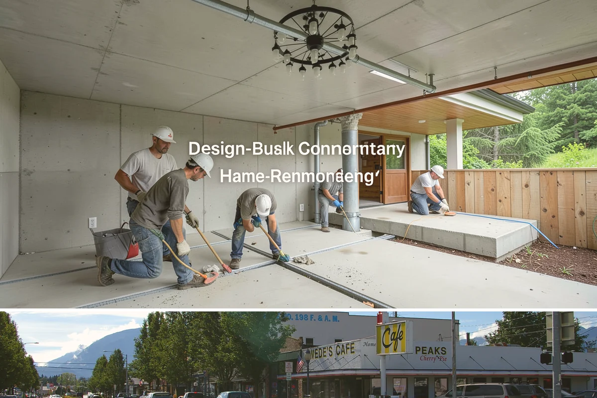Luxury Home Construction in North Bend, King County, WA - Intricate exterior stone, glass, and roofing go best in the stable summer window, so we plan those phases for dry months.