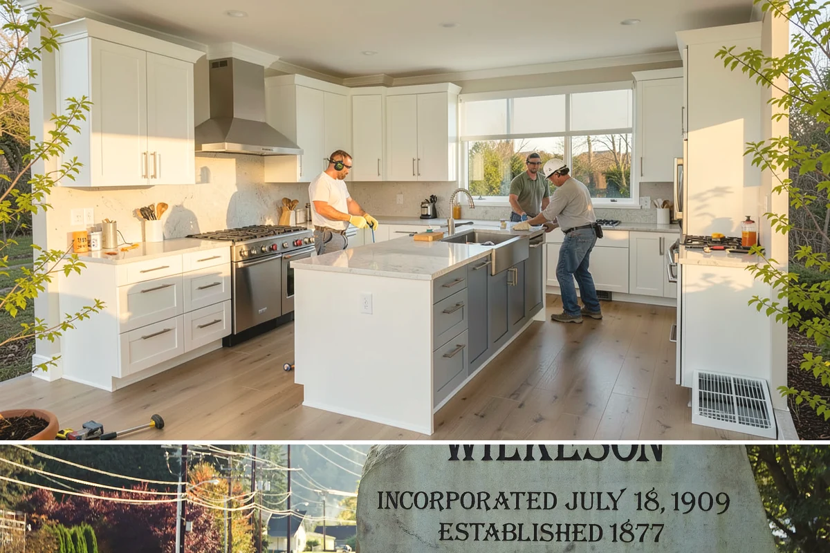 Luxury Home Construction in Wilkeson, Pierce County, WA - Intricate exterior stone, glass, and roofing go best in the stable summer window, so we plan those phases for dry months.