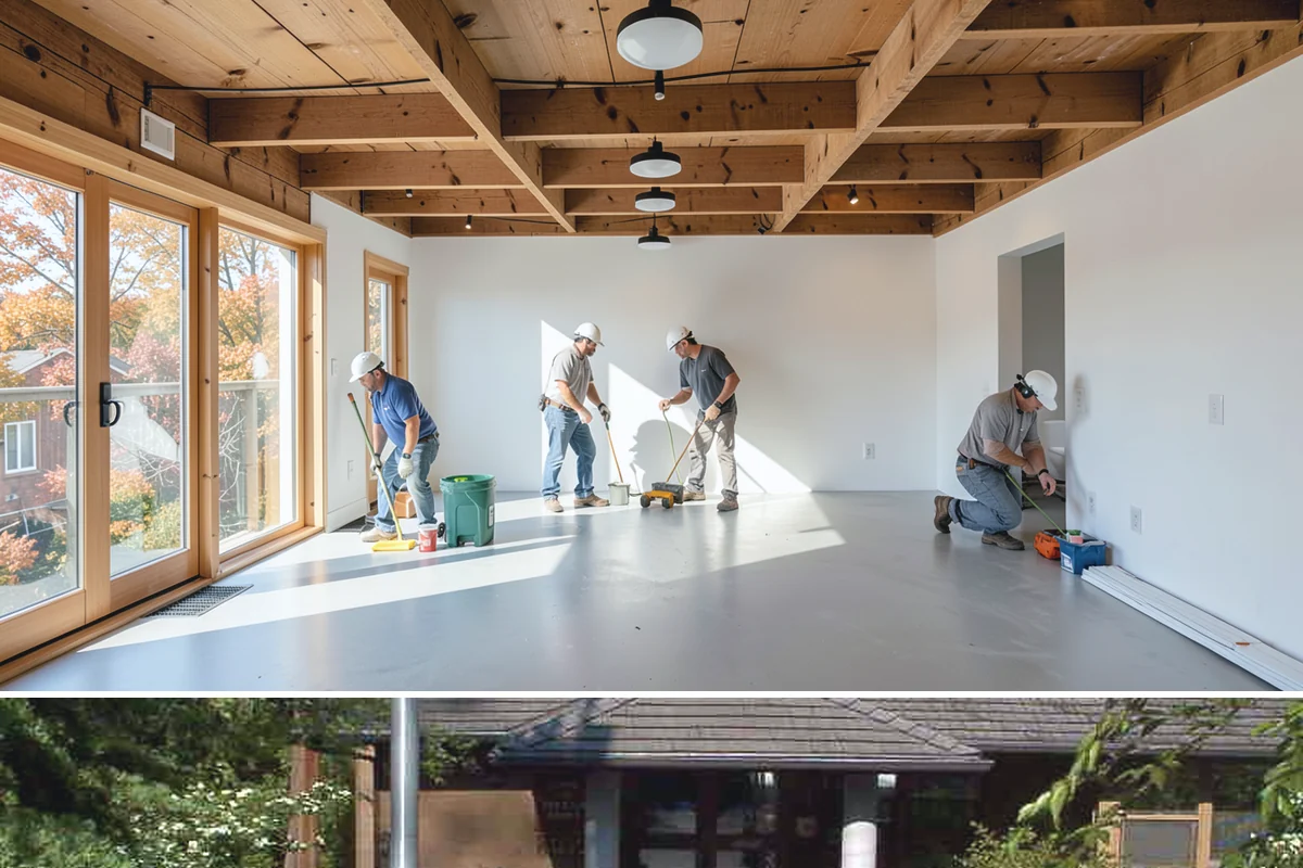 Luxury Home Construction in Yarrow Point, King County, WA - Intricate exterior stone, glass, and roofing go best in the stable summer window, so we plan those phases for dry months.