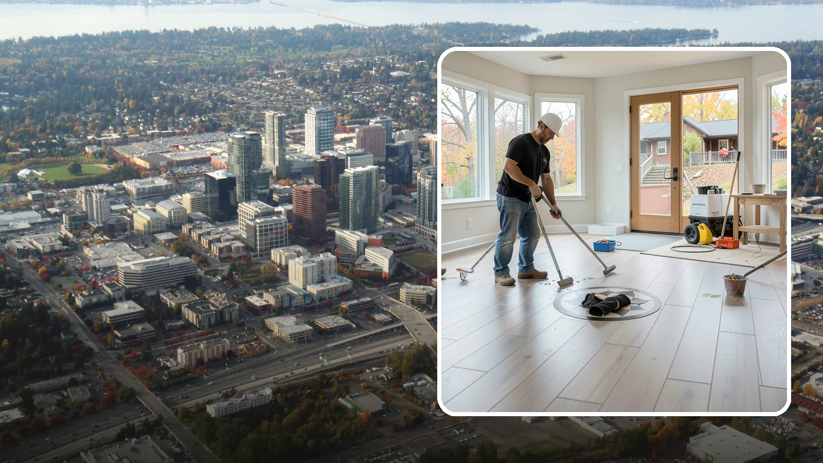 Luxury Vinyl Plank Flooring in Bellevue, King County, WA - Waterproof luxury vinyl plank flooring built for the wet, busy realities of Northwest family life.