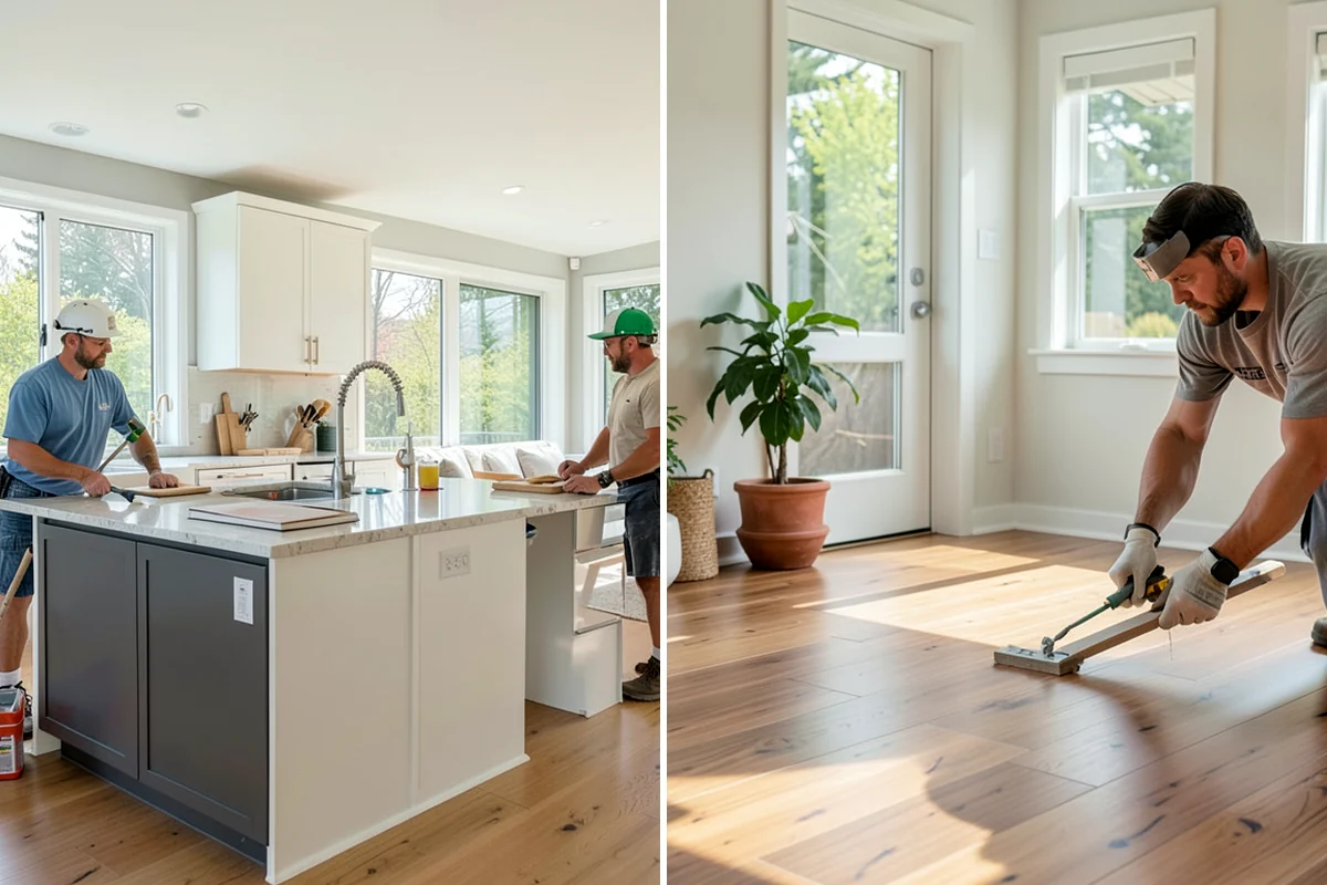 Luxury Vinyl Plank Flooring in DuPont, Pierce County, WA - Inspect and clean the existing subfloor