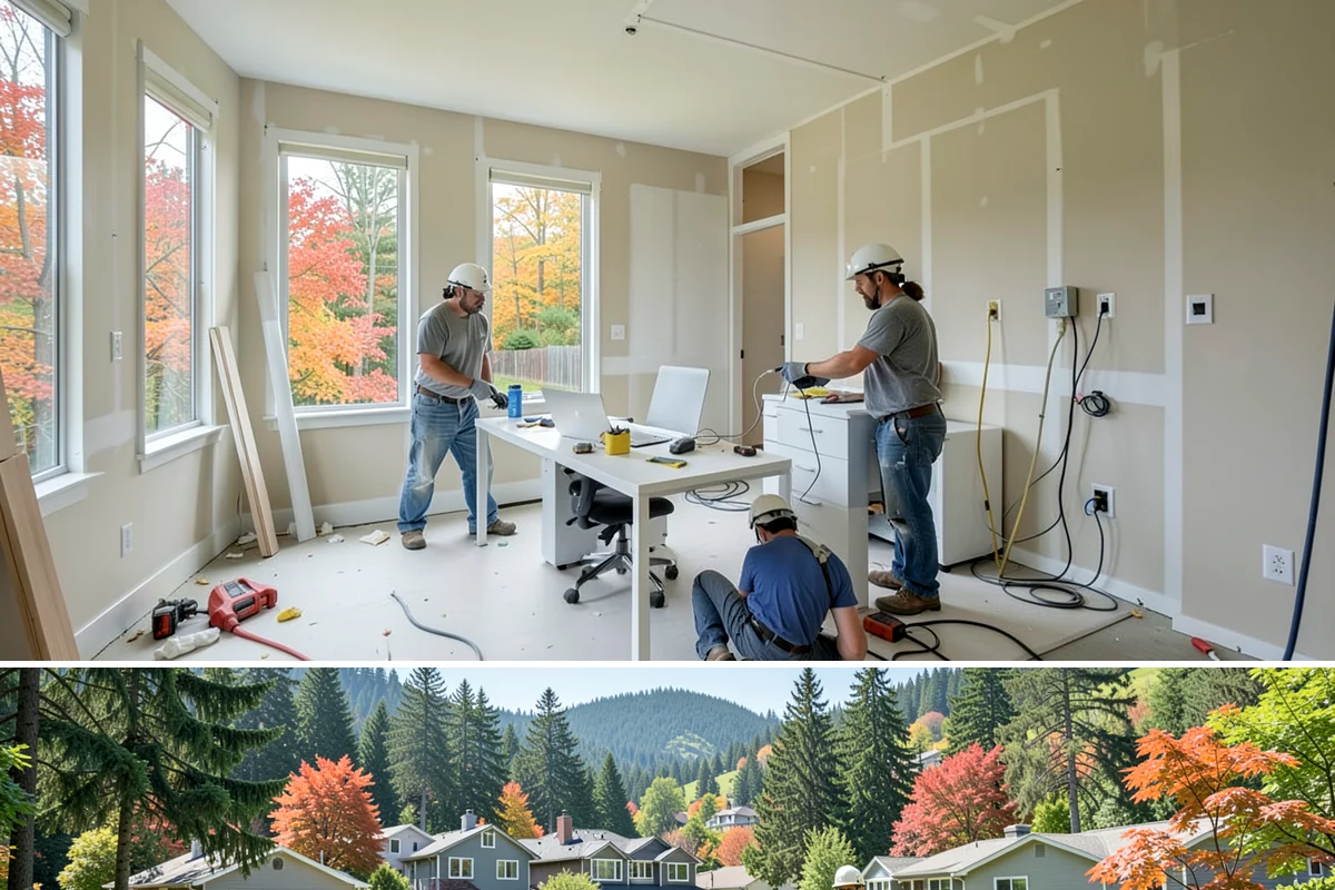 Luxury Vinyl Plank Flooring in Fircrest, Pierce County, WA - Because it is waterproof and low-fuss, LVP can be installed comfortably in any season, including our rainy winter months.