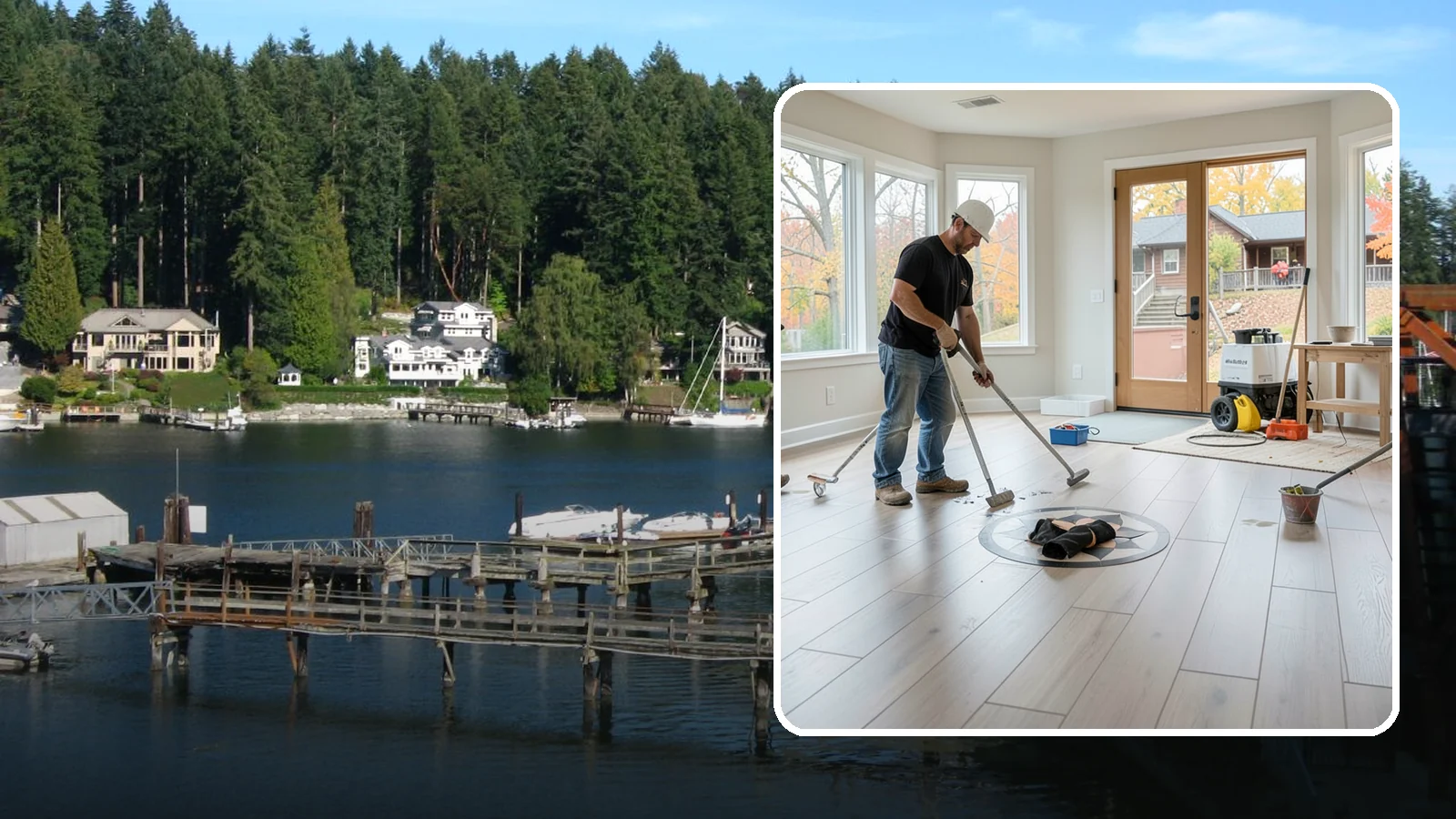 Luxury Vinyl Plank Flooring in Gig Harbor, Pierce County, WA - Waterproof luxury vinyl plank flooring built for the wet, busy realities of Northwest family life.