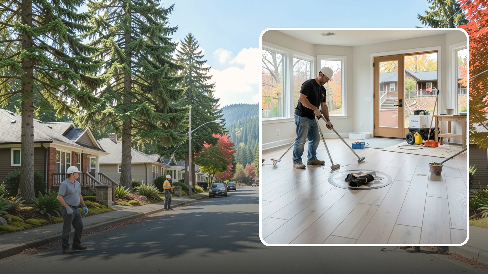 Luxury Vinyl Plank Flooring in Hunts Point, King County, WA - Waterproof luxury vinyl plank flooring built for the wet, busy realities of Northwest family life.