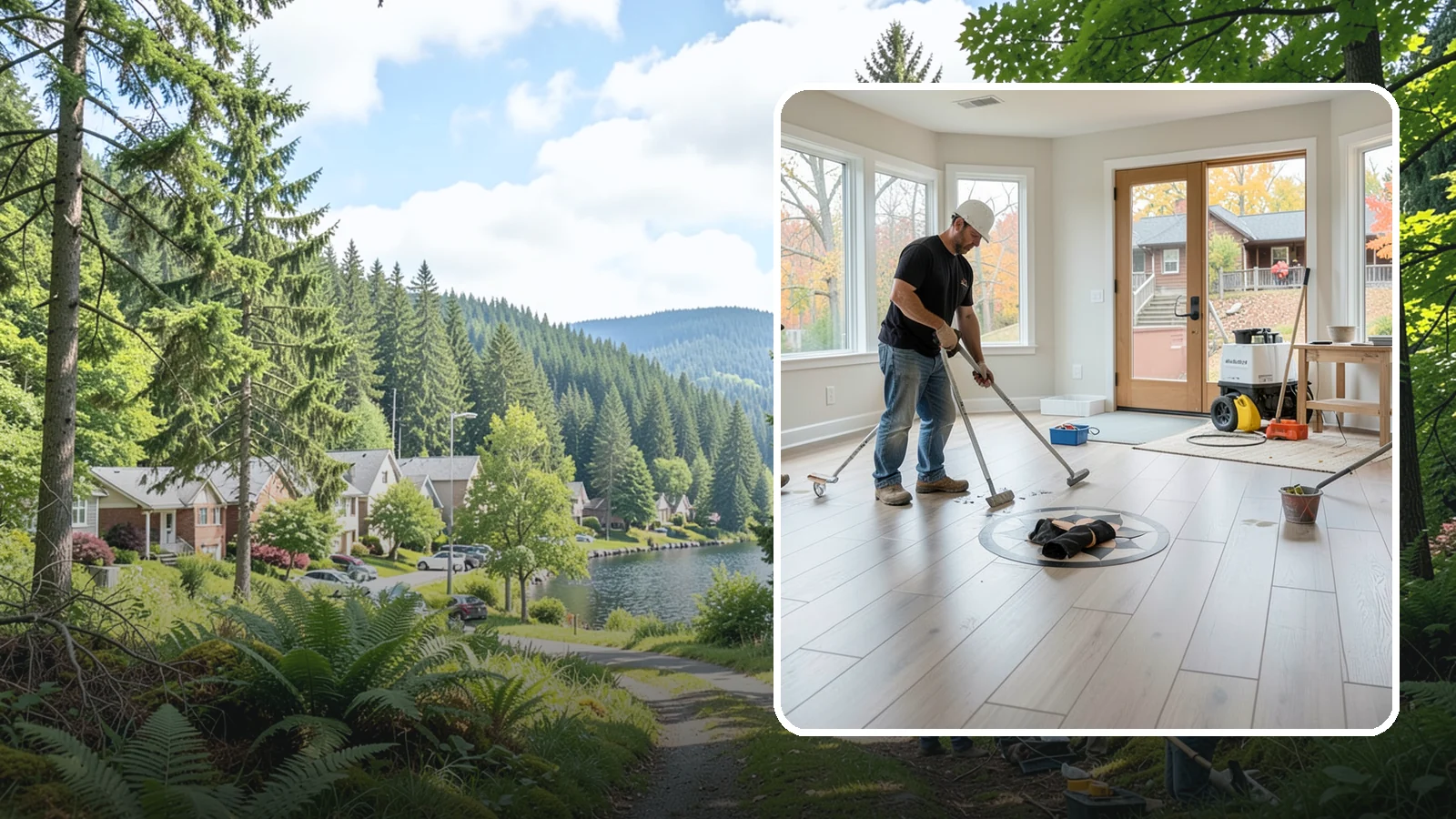Luxury Vinyl Plank Flooring in Lake Forest Park, King County, WA - Waterproof luxury vinyl plank flooring built for the wet, busy realities of Northwest family life.