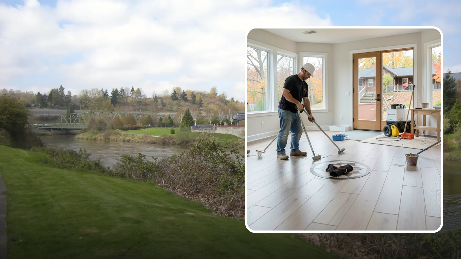 Luxury Vinyl Plank Flooring in Tukwila, King County, WA - Waterproof luxury vinyl plank flooring built for the wet, busy realities of Northwest family life.