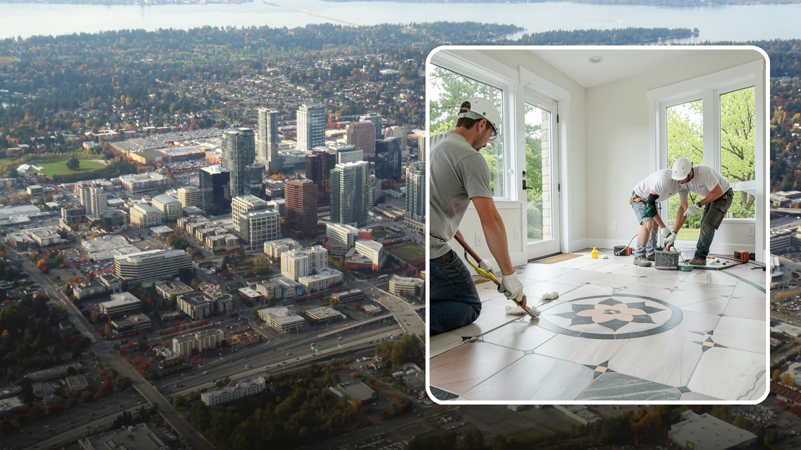 Luxury Vinyl Tile Flooring in Bellevue, King County, WA - Luxury vinyl tile flooring that captures the look of stone and ceramic without the cold, cracking, or grout upkeep.