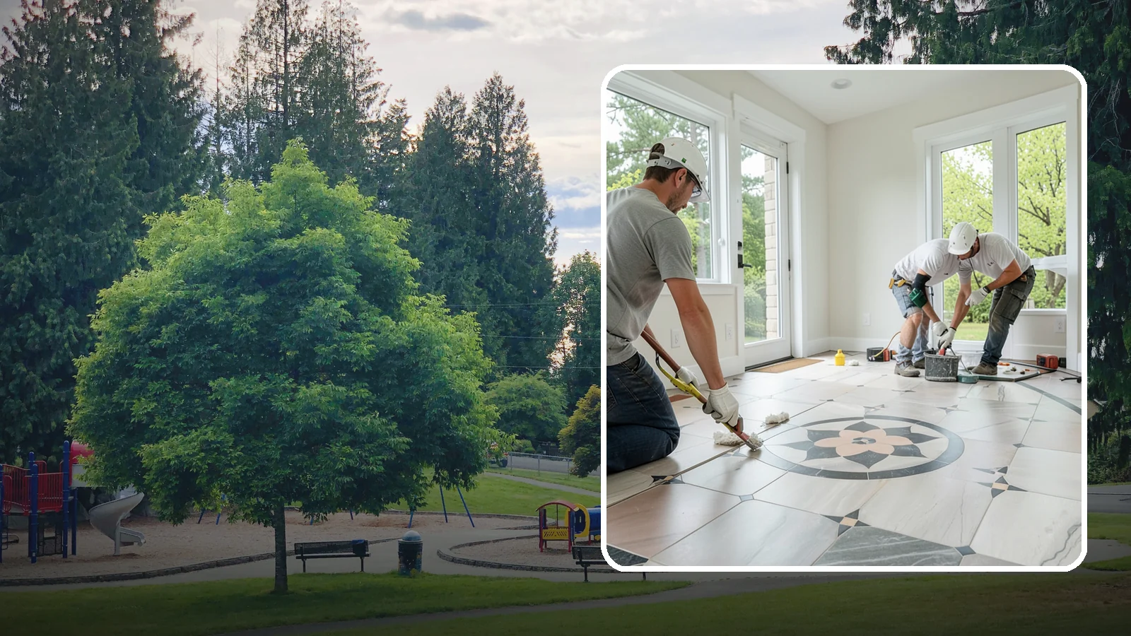 Luxury Vinyl Tile Flooring in Bonney Lake, Pierce County, WA - Luxury vinyl tile flooring that captures the look of stone and ceramic without the cold, cracking, or grout upkeep.
