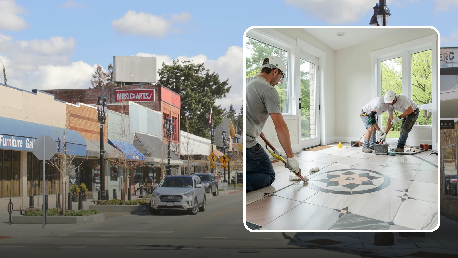 Luxury Vinyl Tile Flooring in Bothell, King County, WA - Luxury vinyl tile flooring that captures the look of stone and ceramic without the cold, cracking, or grout upkeep.