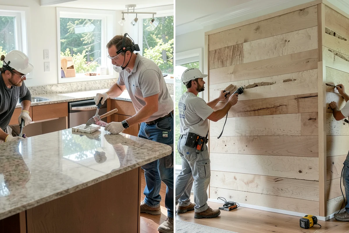 Luxury Vinyl Tile Flooring in Concrete, Skagit County, WA - Measure the room and dry-lay tile layout