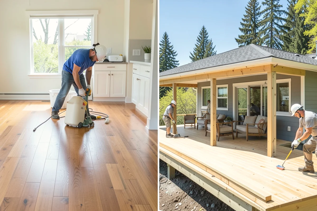 Luxury Vinyl Tile Flooring in Covington, King County, WA - Measure the room and dry-lay tile layout