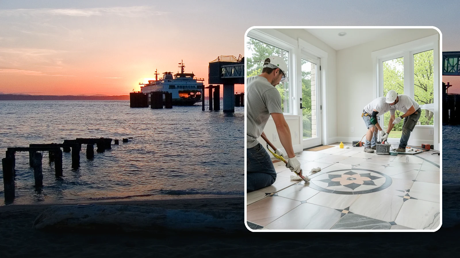 Luxury Vinyl Tile Flooring in Edmonds, Snohomish County, WA - Luxury vinyl tile flooring that captures the look of stone and ceramic without the cold, cracking, or grout upkeep.