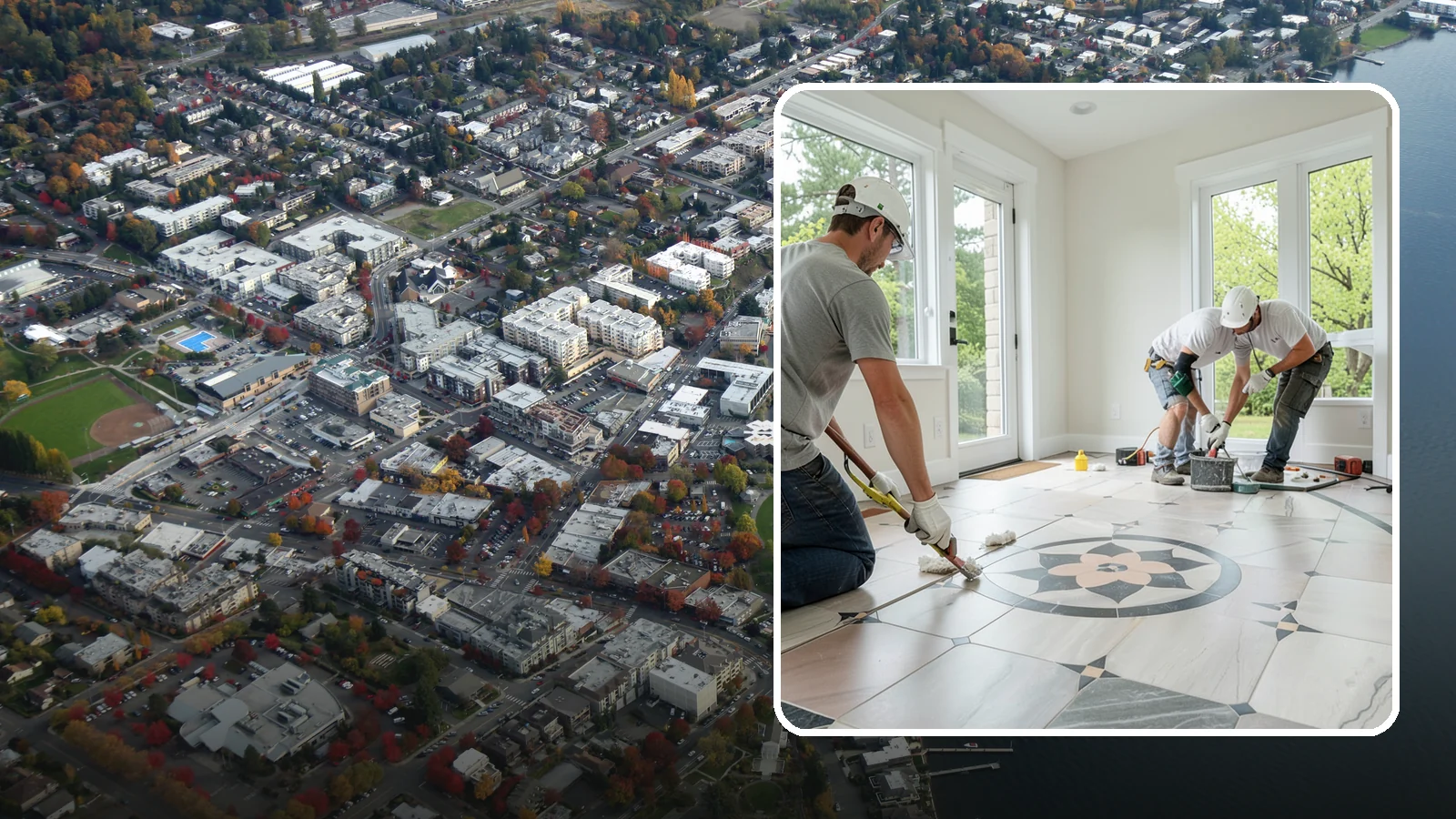 Luxury Vinyl Tile Flooring in Kirkland, King County, WA - Luxury vinyl tile flooring that captures the look of stone and ceramic without the cold, cracking, or grout upkeep.