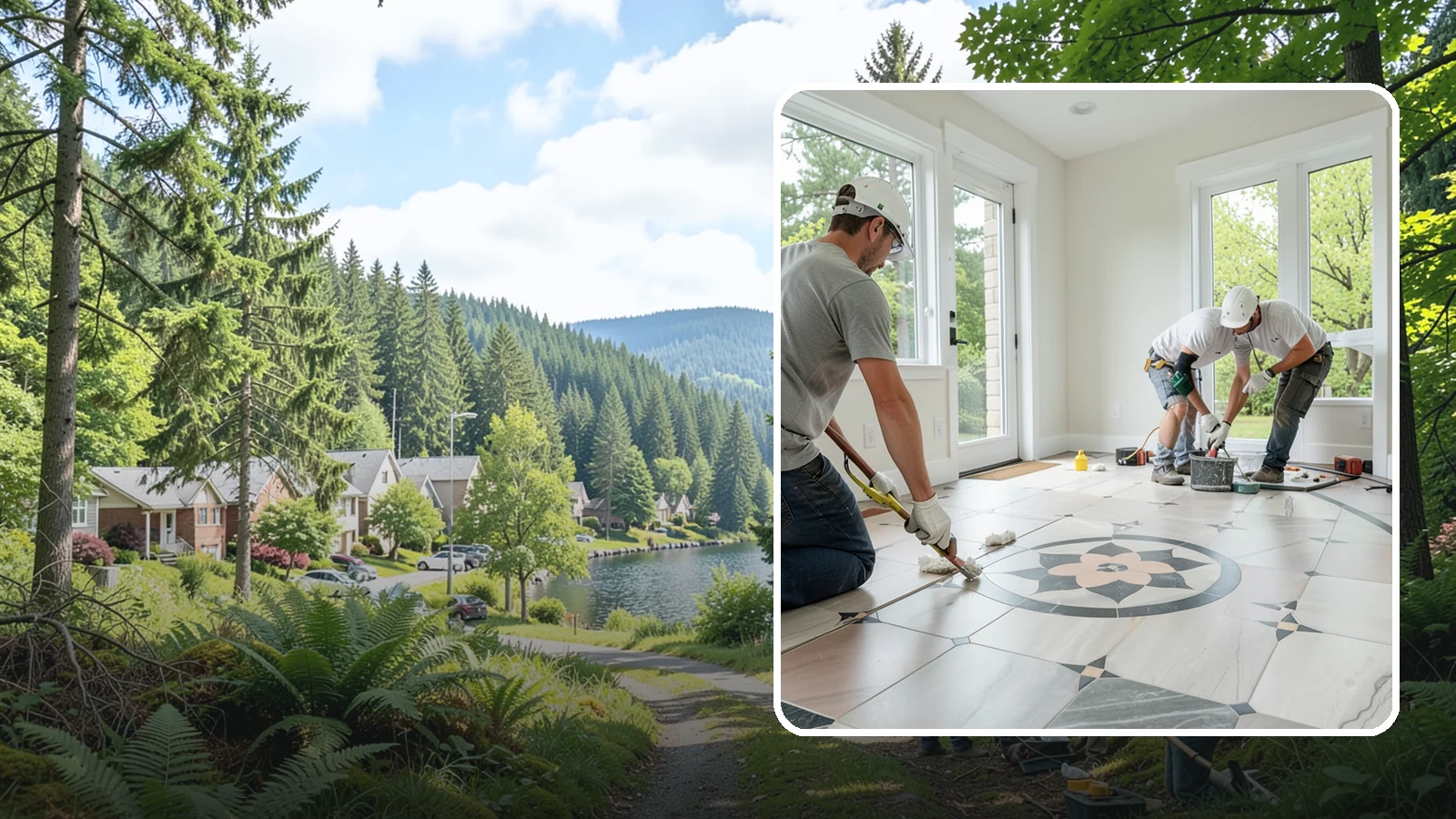 Luxury Vinyl Tile Flooring in Lake Forest Park, King County, WA - Luxury vinyl tile flooring that captures the look of stone and ceramic without the cold, cracking, or grout upkeep.