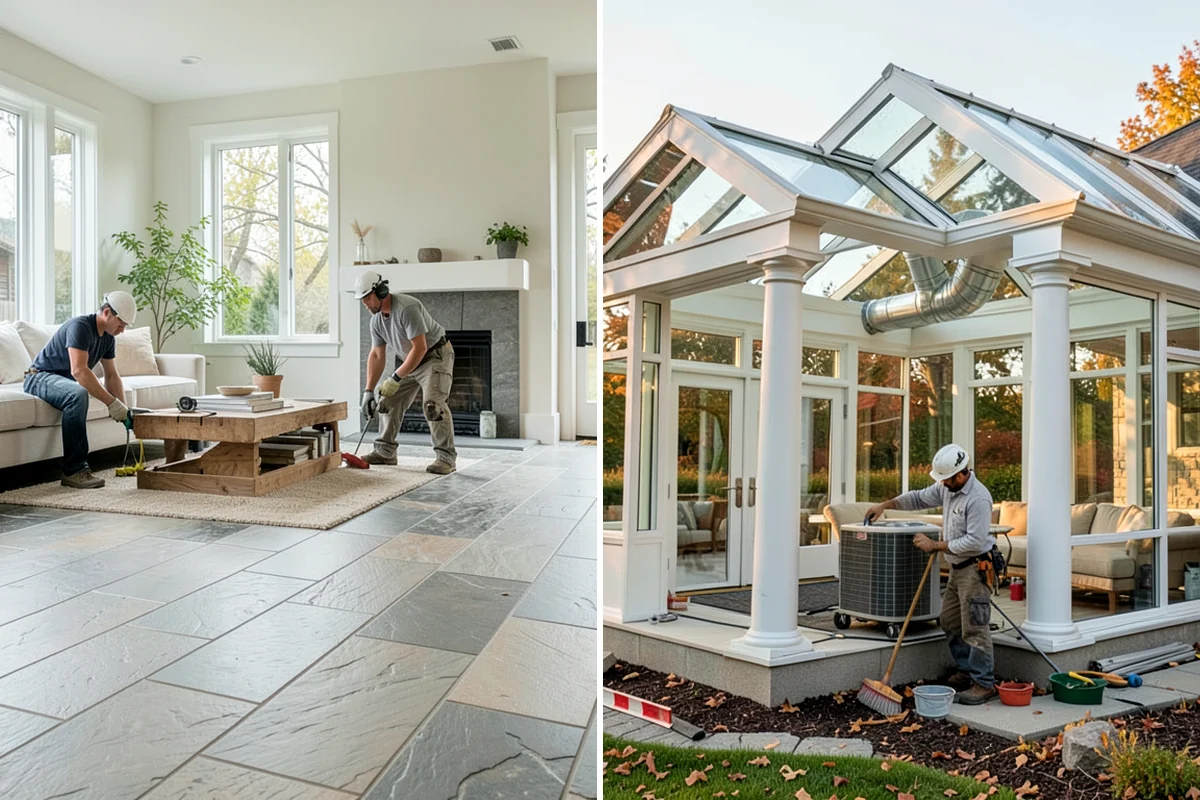 Luxury Vinyl Tile Flooring in Lakewood, Pierce County, WA - Measure the room and dry-lay tile layout