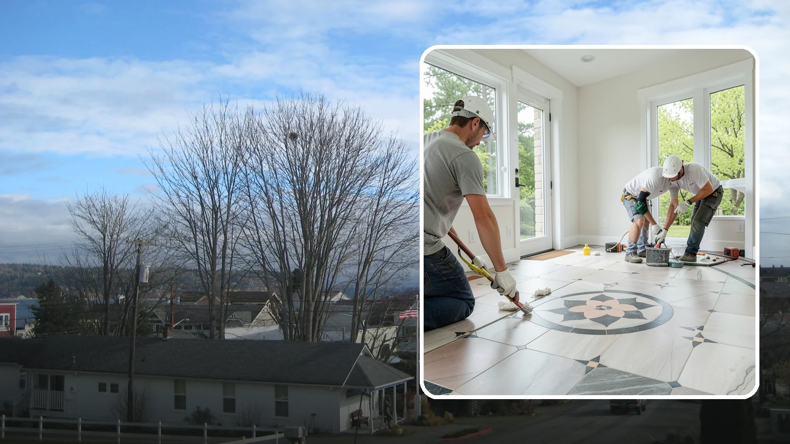 Luxury Vinyl Tile Flooring in Langley, Island County, WA - Luxury vinyl tile flooring that captures the look of stone and ceramic without the cold, cracking, or grout upkeep.