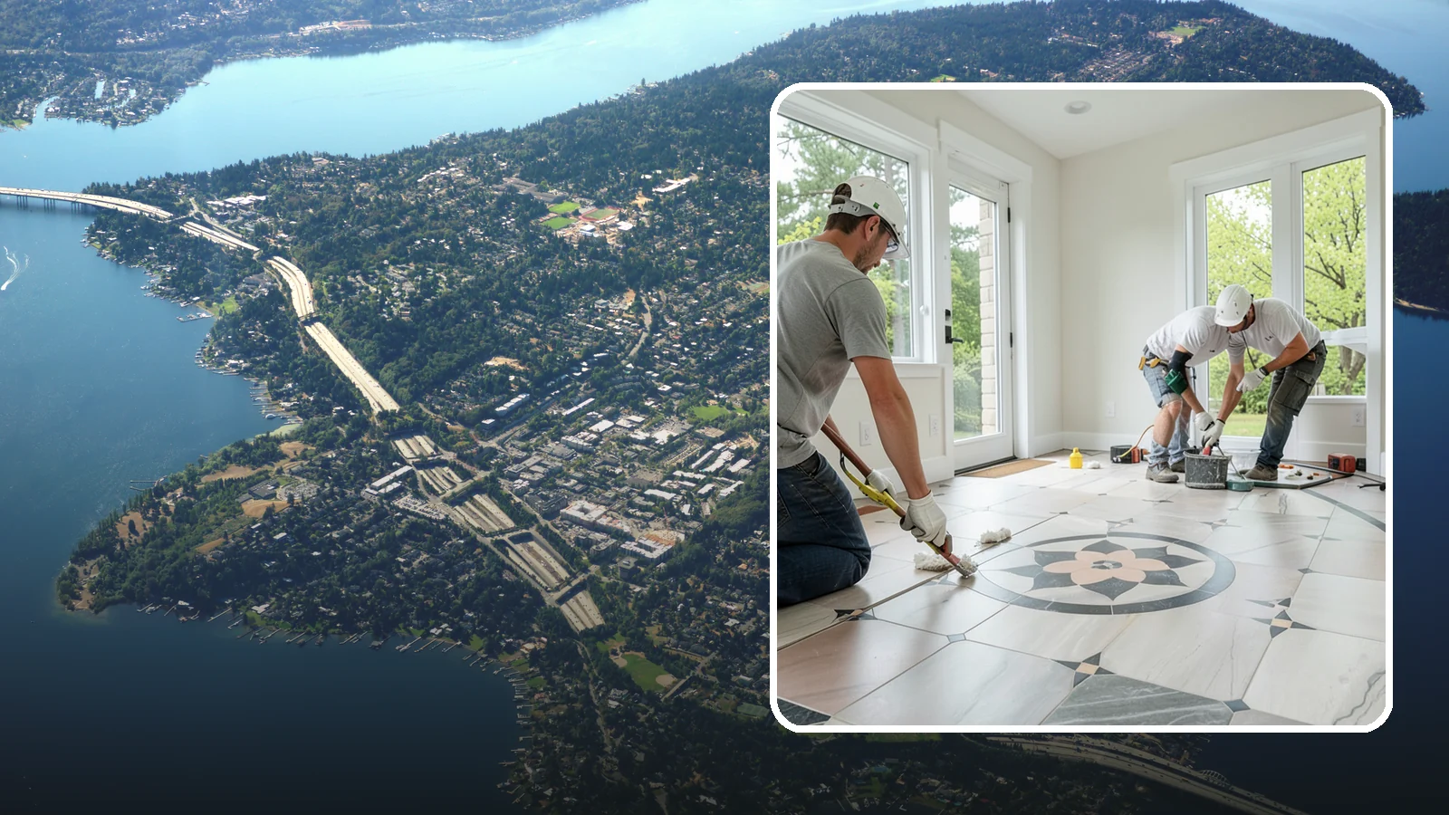 Luxury Vinyl Tile Flooring in Mercer Island, King County, WA - Luxury vinyl tile flooring that captures the look of stone and ceramic without the cold, cracking, or grout upkeep.